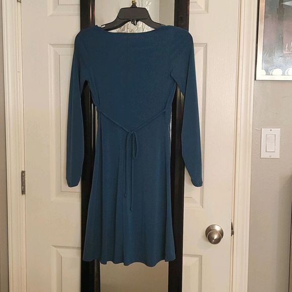 Midi dress-teal color - Picture 2 of 5